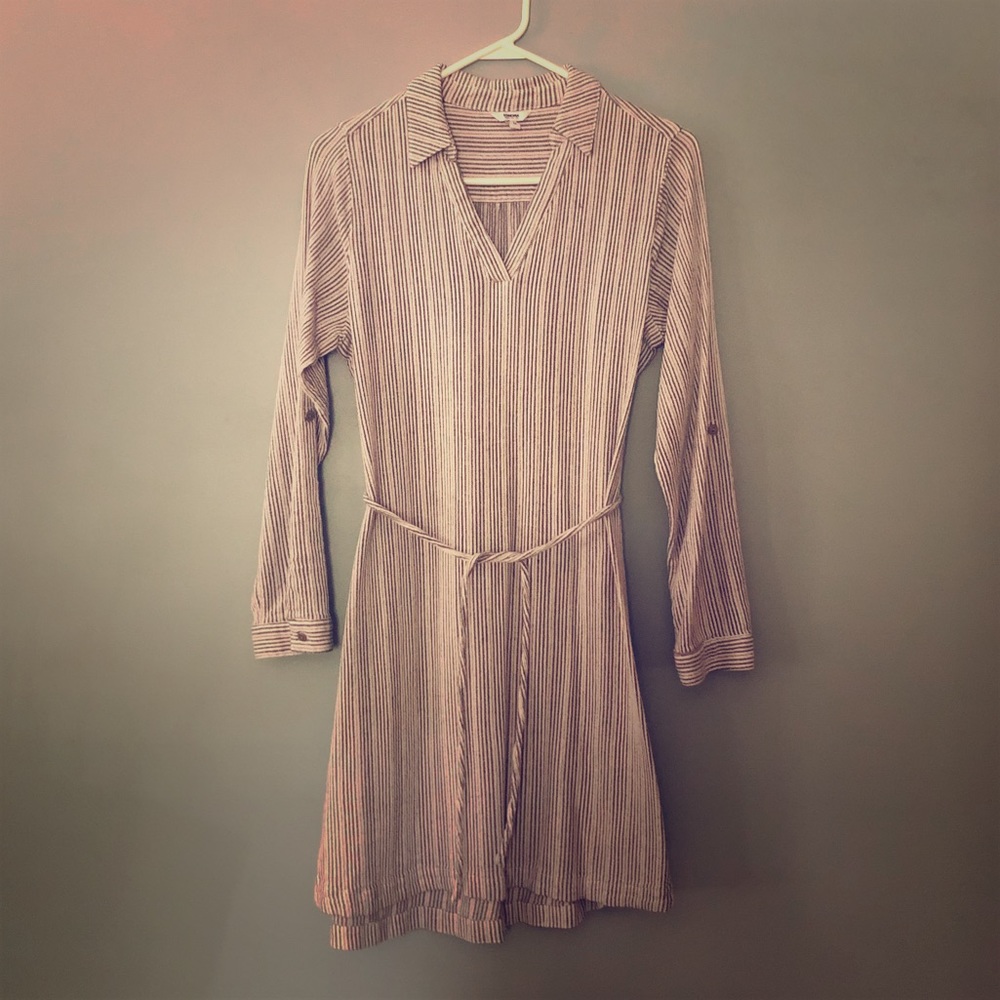 Sonoma Sz M Striped Shirtdress EUC
